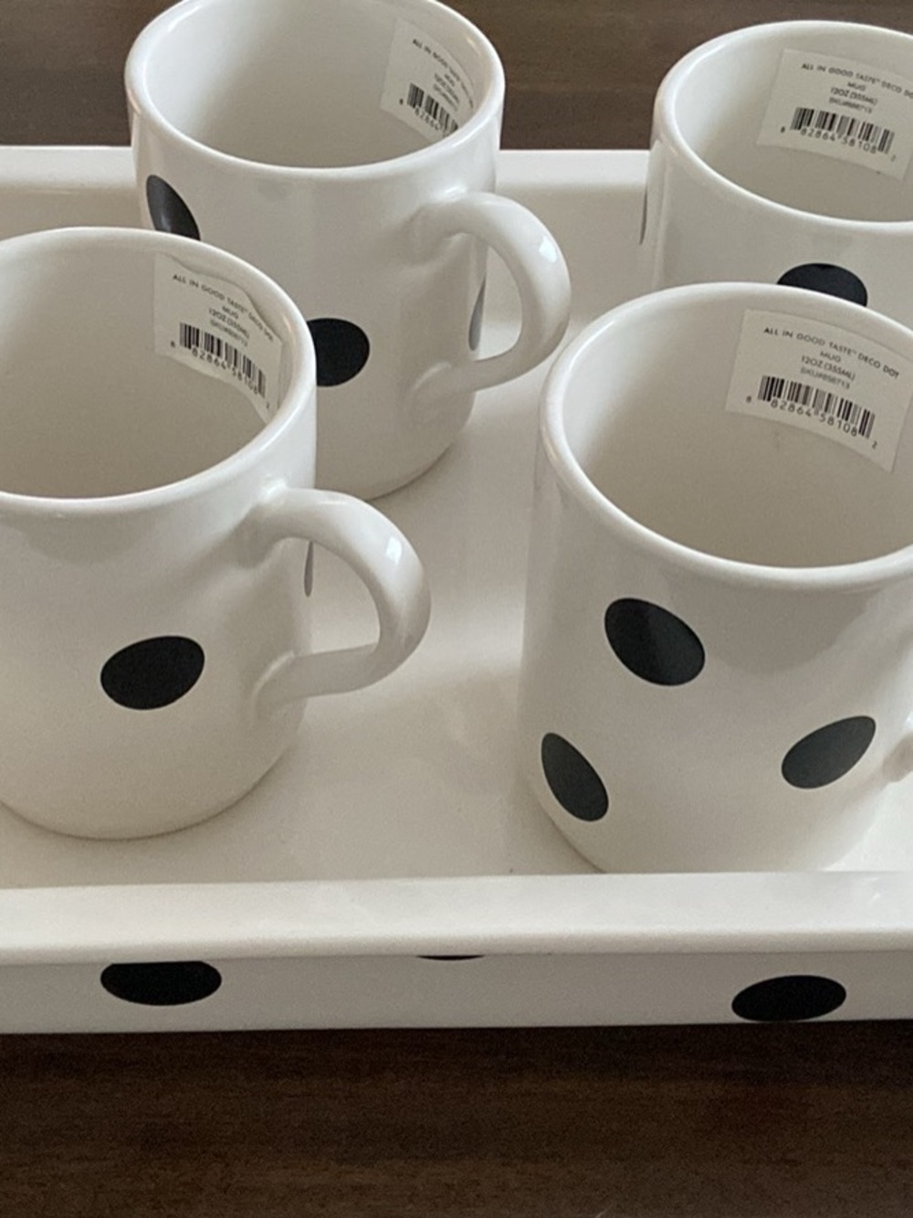 kate spade Polka Dot Mugs and baking dish